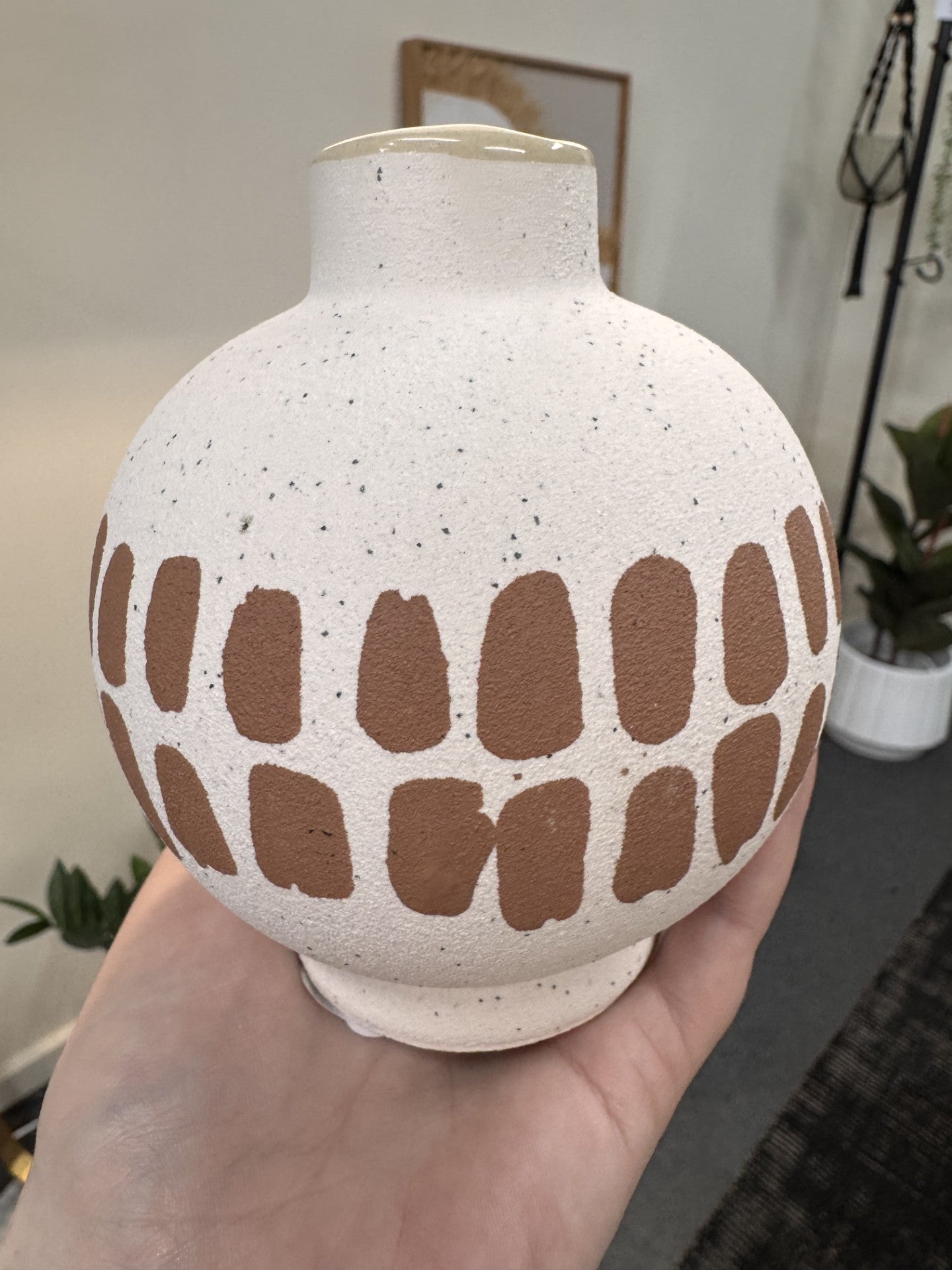 Flint Ceramic Vase 10x12cm