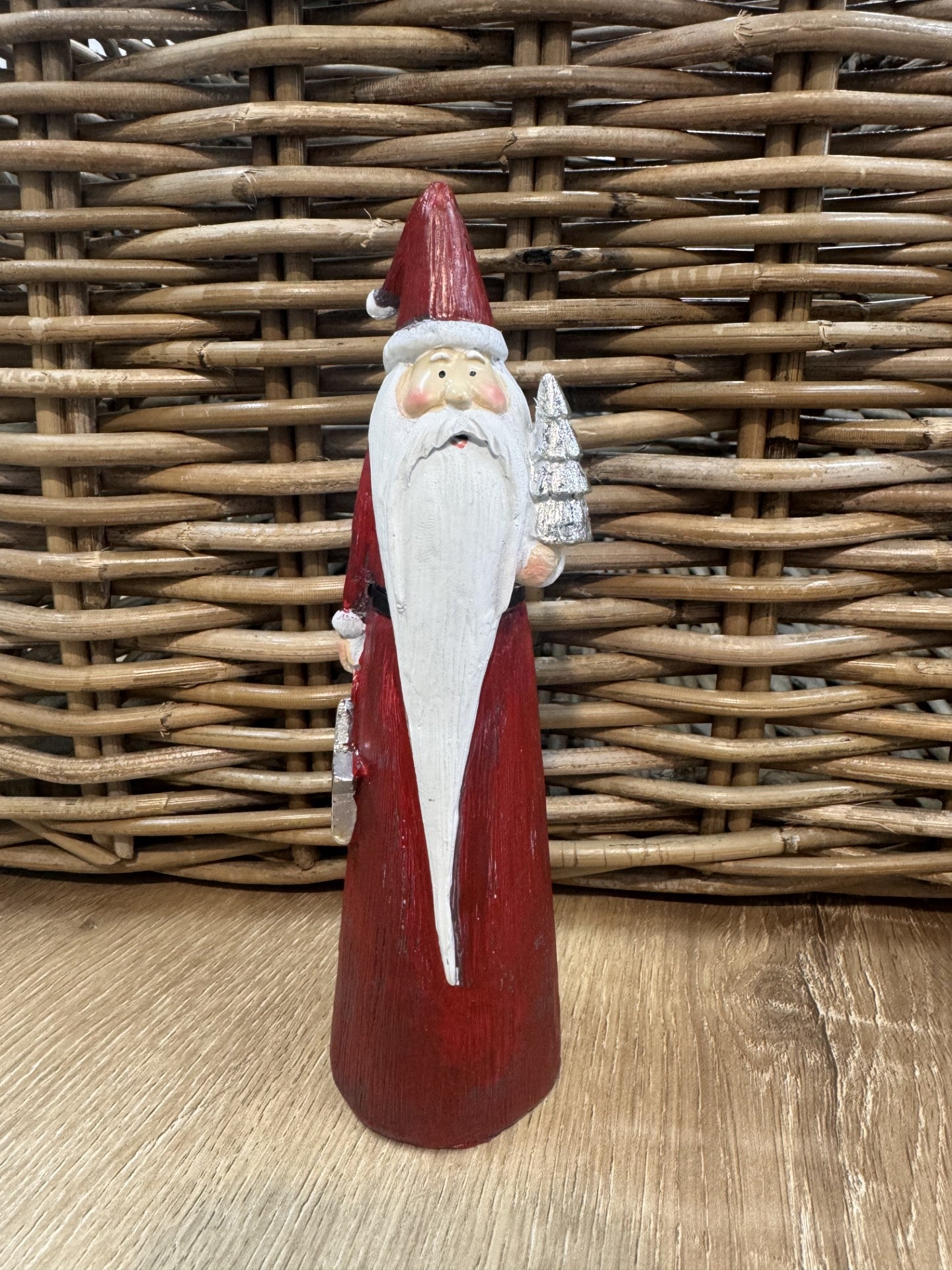 Ceramic Santa with Tree - 5x4x18cm